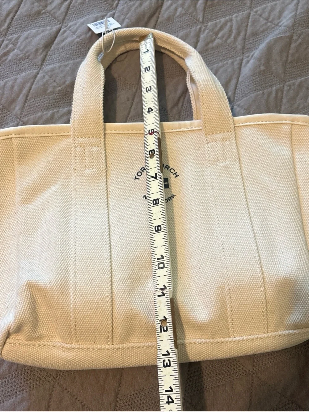 Tory Burch Small Canvas Tote Bag Brand New - Picture 5 of 6